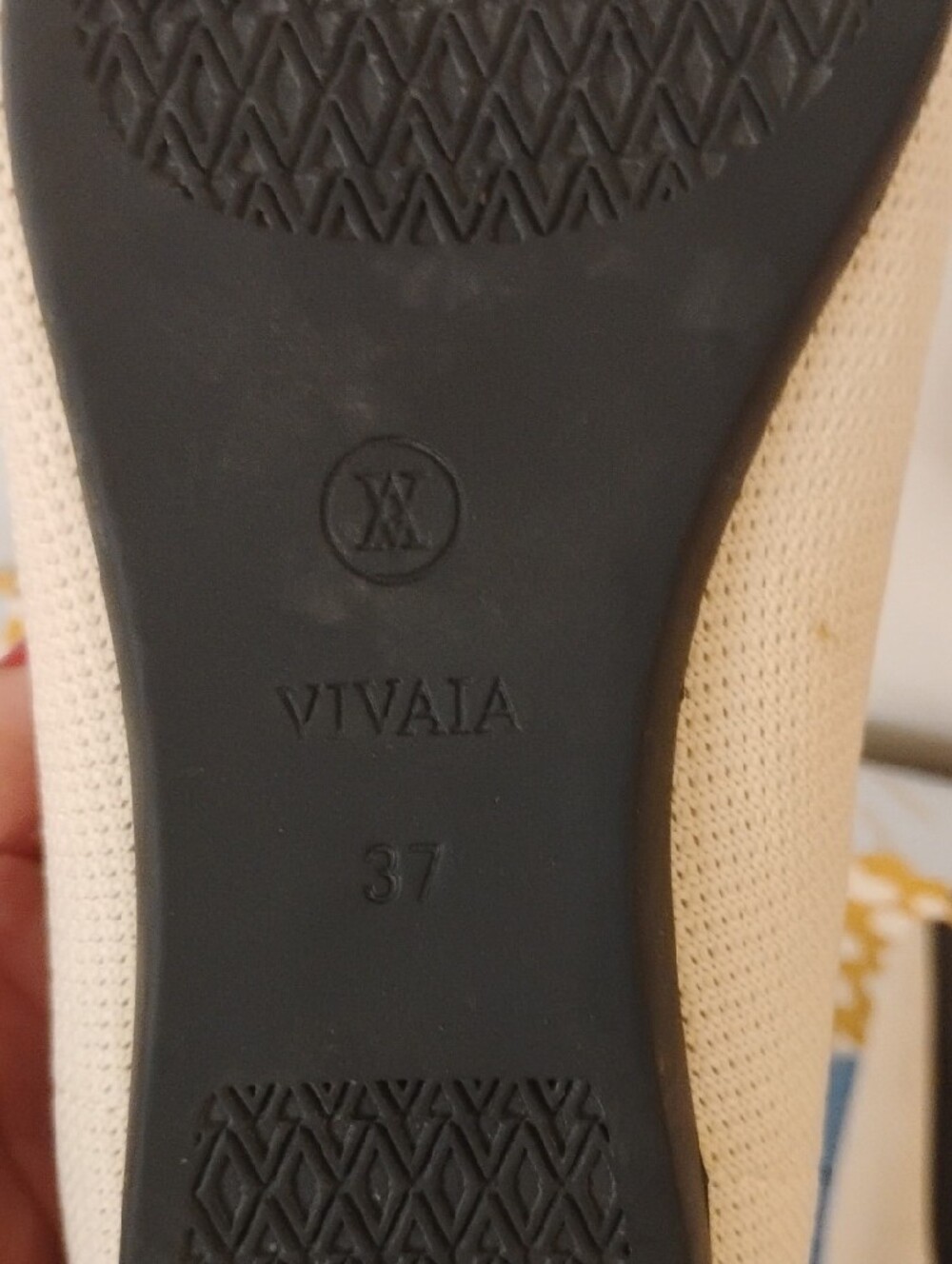 VIVAIA Women's Beige Pointed Knit Ballet Flats - Comfortable Slip-On Size 6.5 - Picture 4 of 8